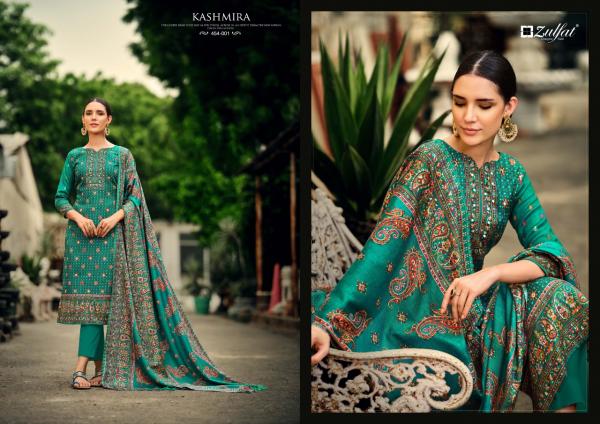 Zulfat Kashmira Pure Wool Pashmina Designer Dress Material Collection 